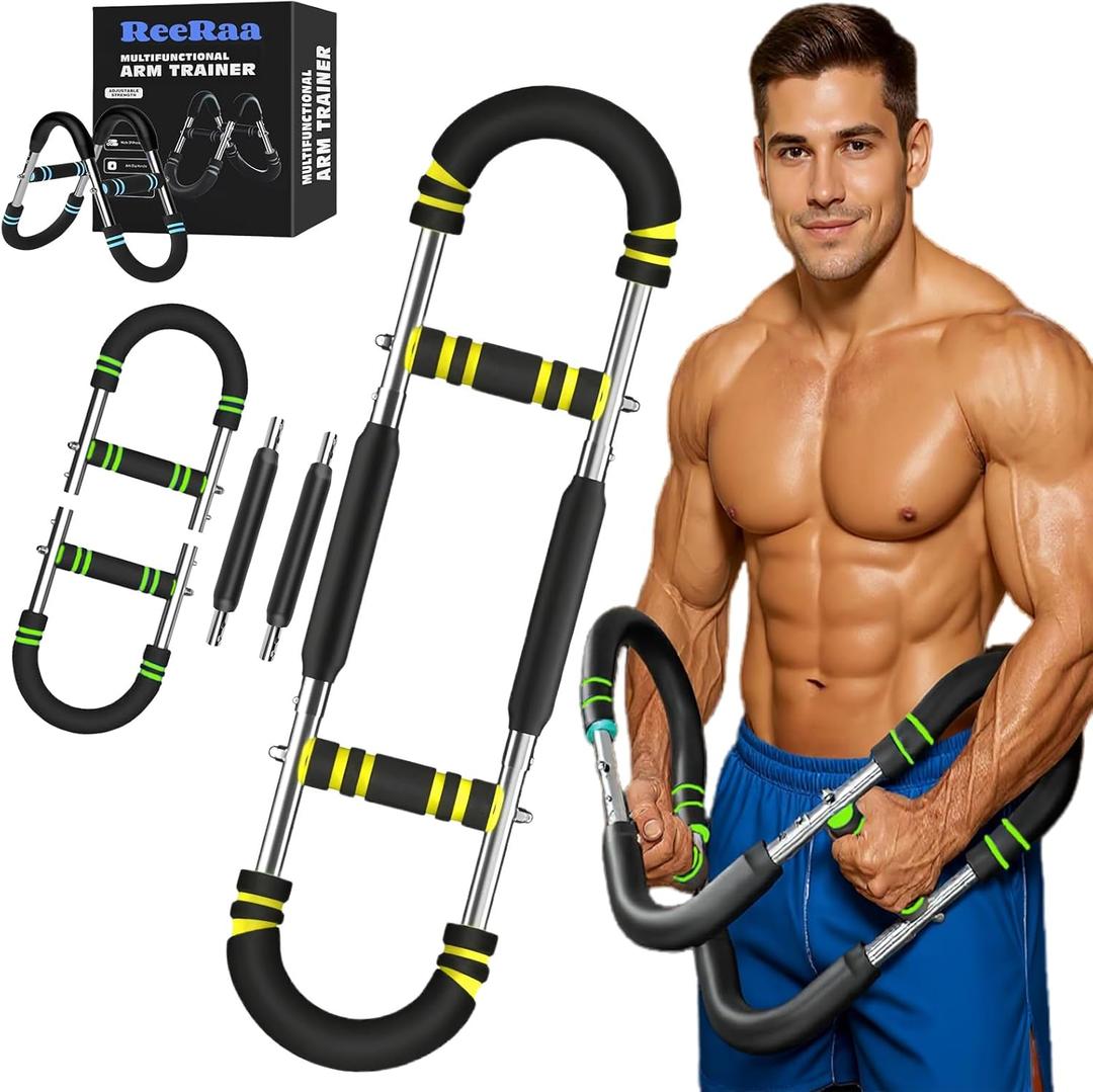 ReeRaa Twister Arm Trainer,Arm Trainer for Men, Adjustable Chest Workout Equipment,Chest Trainer, Shoulder Muscle Training,Wrist & Forearm Strengtheners, Portable Home Fitness Equipment
