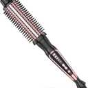 Heated Round Brush, Ceramic Tourmaline Ion Curling Iron, Hot for Fluffy Thermal Brush Curling Wand, Suitable for All Hair Types Tool (Rose Gold, 1.5 inch)