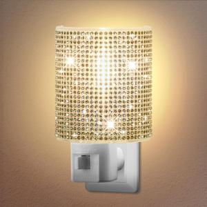 ElectricWise LED Night Light, Night Lights Plug Into Wall with Manual On/Off Switch, Plug in Nights Light with 360° Swivel Plugs Design, Nightlight for Bedroom, Hallway, Warm White Lights(Crystal)