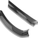 Keenso 2Pcs Car Interior Steering Wheel Carbon Fiber Decorative Decor Cover Trim for Stelvio/Giulia