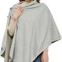 Radia Smart EMF Poncho Blanket, 5G, Wearable Faraday Blanket, RF Shielding, WiFi Blocker, EMF Clothing 28" x 72", Black/Grey