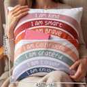 2 x 18 x 18 Inch Rainbow Pocket Pillow Gift Reading Corner
