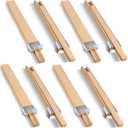 Maitys 2 Pcs Wood Drawer Slides Bottom Mount 20 x 1-1/16 x 3/4 Inch Vintage Basic Center Mount Drawer Glides for Old Furniture Dresser Replacement