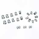 3 x IMSOHOT Press on Nails Short Square Fake Nails White Glossy Full Cover Glue on Nails Green Leaf False Nails for Women Girls Squoval Spring Summer Nail Kit