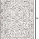 Area Rugs 9x12 for Living Room - Washable Soft Large Vintage Rug Non-Slip Stain Resistant Traditional Stain Resistant Indoor Floor Low Pile Carpet for Bedroom Dining Room or Home Office - White