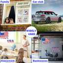 4 x 4th of July Window Clings Patriotic Independence Day Labor Day Window Stickers, USA Stars Veterans Day, Fourth of July Window Decorations for School Home Office Party Supplies