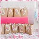 Inbagi 60 Set Thanksgiving Little Pumpkin Baby Shower Party Favors Include Cute Pumpkin Key Chain Thank You Kraft Tags Pink Organza Bags for Thanksgiving Day Fall Autumn Baby Shower Supplies