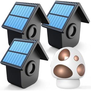 HTZSAFE 1/2 Mile Long Range Solar Driveway Alarm - Outdoor Weatherproof Wireless Motion Sensor&Detector- Portable Receiver Has Long Last Backup Battery - DIY Security System- 1 Receiver + 3 Sensors