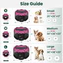 Love's cabin Pet Puppy Dog Playpen, Large Dog Tent Crates Cage Indoor/Outdoor, Portable Playpen for Cat, Foldable Pop Up Dog Kennel Playpen with Carring Case, Removable Zipper Top, Pink