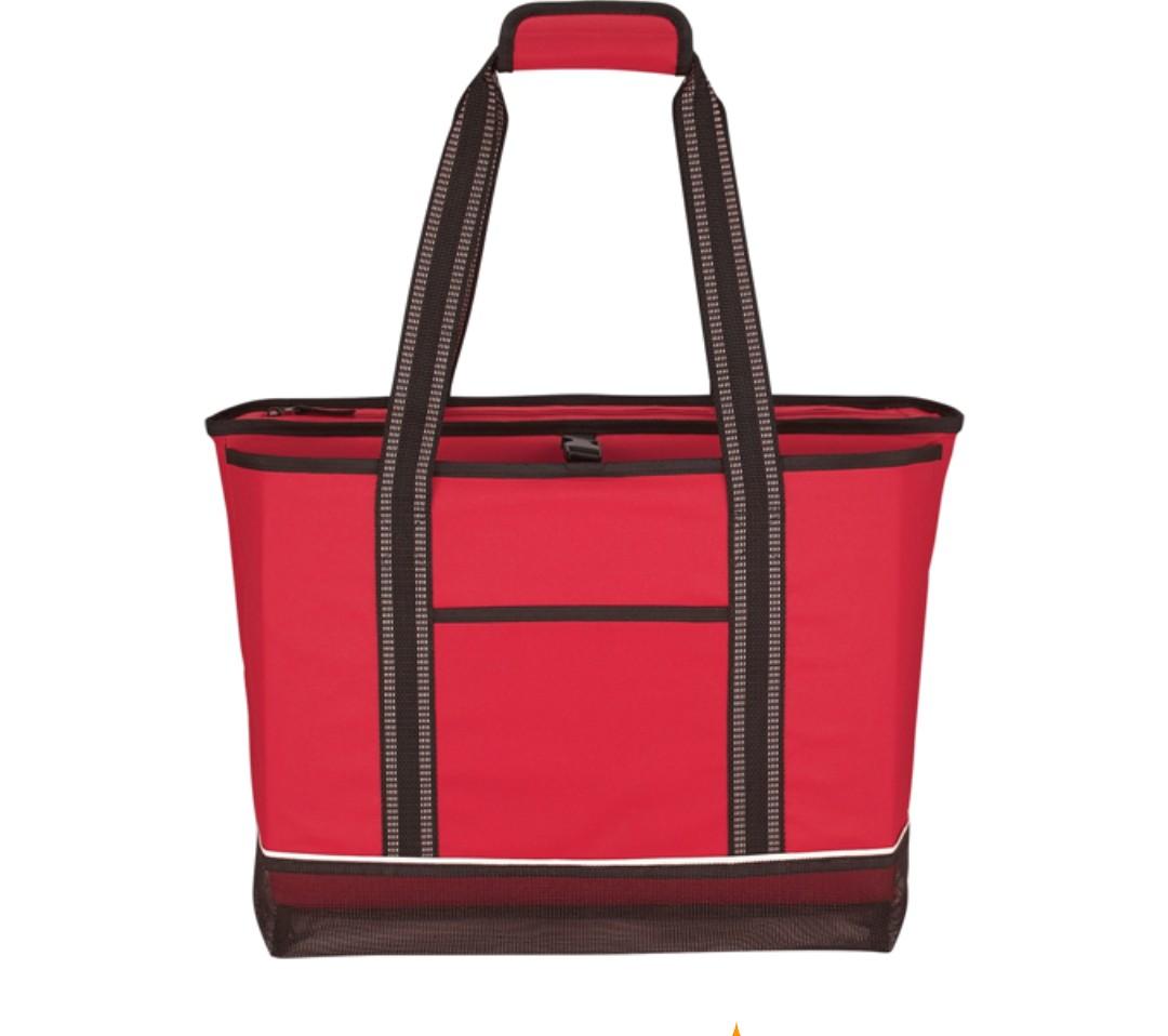 Tote, cooler W/Pocket red 2 Pack