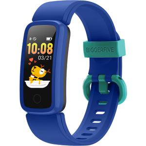 BIGGERFIVE Vigor Kids Fitness Tracker for Girls & Boys Ages 5-15, Kids Watch with IP68 Waterproof, Pedometer, Activity Tracker with Heart Rate & Sleep Monitor, Calorie & Step Counter Watch