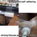 Clear Stretch Wrap 6"1000' Plastic Wrap Roll for Moving Shipping Wrap,Industrial Strength Shrink Packing Wrap Heavy Duty Stretch Film with Handle