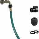 Leader Hose for Outdoor Garden Connection: 1FT 1/2" Short Hose with Male to Female Fittings Leakproof and No Kink for Faucet Extension Drip Irrigation