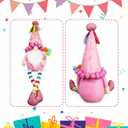 Funny 50Th Birthday Gifts for Women, Her, Mom, Girls, Women Friendship, Sister, Wife, Mother, Grandma, Coworker, Boss - Pink Happy Birthday Plush Gnomes Couple Doll Decorations for Party, Tabl Decor