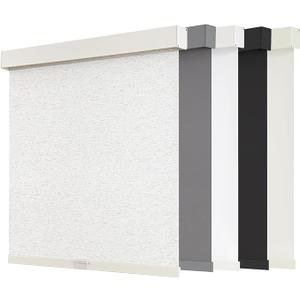 AOSKY Blackout Roller Shades Cordless Blinds for Windows, Free-Stop Shades with Valance, Thermal Insulated Fabric, UV Protection, Natural Woven Blinds for Home and Office (22.5" W x 72" H)