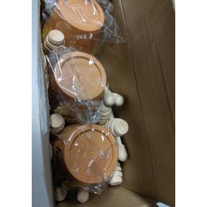 meekoo 30 Sets Mini Honey Bee Pots with Wooden Dippers Charms Honey Jars for Cupcake Planter Chocolate Chips Bee Themed Baby Shower Favors Wedding Gifts for Guests