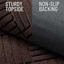 OLANLY Front Door Mat Outside Entrance 47x32, Absorbent, Heavy Duty Sturdy Natural Rubber Doormat Indoor Outdoor, Stain and Fade Resistant, Non-Slip Low Profile Floor Mat for Entryway, Brown Diamond