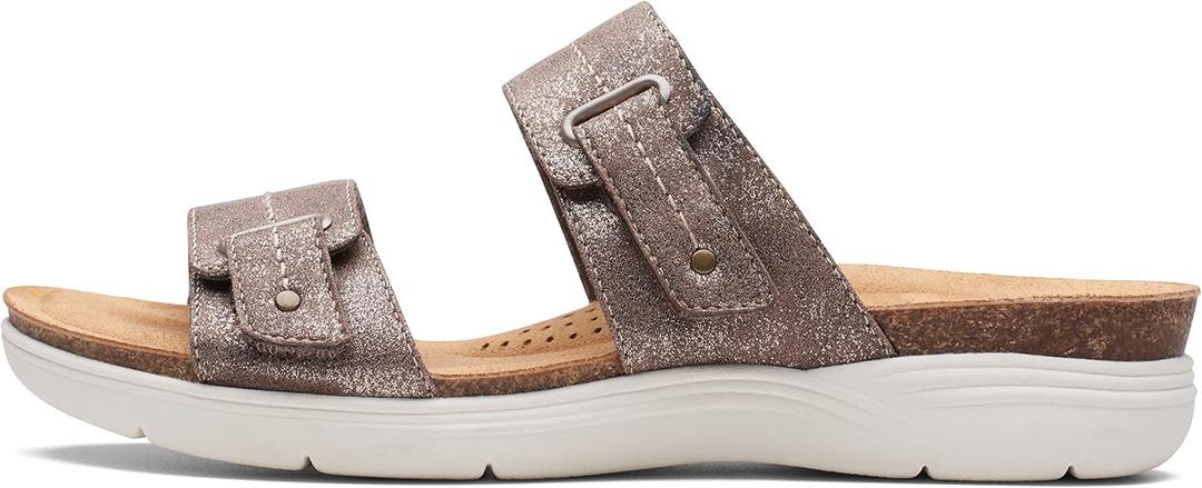 Clarks Women's April Dusk (5, Bronze Metallic Textile)