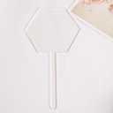 12PCS Blank Hexagon Acrylic Cake Toppers, Personalised Cake Topper, DIY Cake Topper, Cake Topper Blanks for Wedding, Birthday Festival Party Cake Decorations