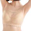 Post Mastectomy Bra for Women,Post Surgery Bra Pocket Bras Wireless Prosthetic Bras for Breast Prosthesis Breast Forms (42B, Skin)