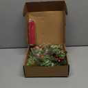 8 Pcs Christmas Candle Rings Wreaths Artificial Snowy Pine Cedar Red Berry Clusters Candle Rings Wreaths Mini Christmas Balls Wreath for Xmas Winter Front Door Window Decorations