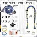 YLOLUL 16 Pcs Graduation Leis 2026 Graduation Candy Lei Kit with Honor Cord Class of 2026 Graduation Ribbon Money Lays Necklace Graduation Gift Party Accessories for Women Men
