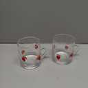 FoldTier 2 Pcs Valentine's Day Icon Glass Cups 14oz Heart Icon Mugs with Handle Clear Drinking Glasses Double Old Fashioned Hand Blown Cocktail Glassware for Women Valentine Party Birthday Gift