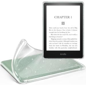 iDLEHANDS Clear Case for All-New Kindle Paperwhite 11th Gen 2021 & Signature Edition(6.8") - Lightweight, Scratch-Proof Silicone Back Cover, Clear Glitter