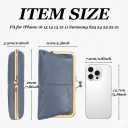 Geninue Leather Wallet with RFID Blocking Clutch Kiss Lock Purse,Multi-Compartment Card Holder,Phone Bag for iPhone 17 16 15 14 13 Pro Max,Gift for Women Mum Daughter Granddaughter (Blue)