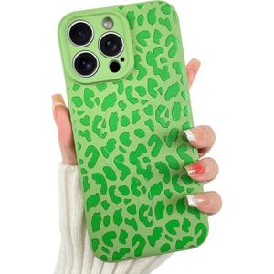OOK Magnetic for iPhone 16 Pro Case, Silicone Green Leopard Cute Pattern, Compatible with MagSafe Cheetah Print Camera Protection Shockproof Slim Phone Case for 6.3inch, Green