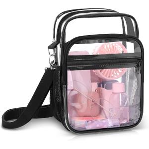 Blvornl Clear Crossbody Bag with Adjustable Shoulder Strap, Clear-X large