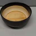 G EPGardening Bonsai Planter - 8 Inch Ceramic Succulent Pots with Drainage and Plant Saucer, Round Shallow Planter Bowl for Indoor Plants Flower, Boho Garden House Decor, Plant Lovers Gifts, Black