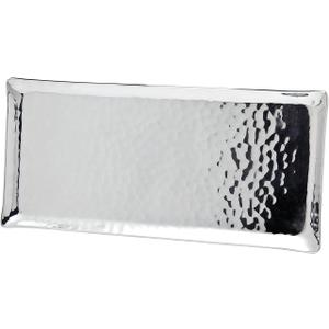 Godinger Hammered Rectangular Tray, 11-Inch by 5-Inch