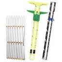 3 Pcs Sliding Gauge Measuring Tool Aluminum Expanding Sewing Gauge Button Guide Spacing Device 5-in-1 Quilting Ruler Measuring Tool Set for Crafting Sewing Beginner Supplies