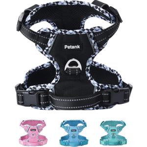 Petank Dog Harness Small Sized Dog, Puppy Harness Small Size Dog for Dog Training Walking, No Pull Dog Harness for Small Dogs, Small Dog Harness (Black, S)