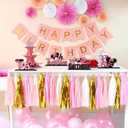 TONIFUL Pink Mouse 2nd Birthday Party Supplies 2nd Table Centerpieces Pink Mouse Theme Design Sturdy Wooden for Girl TWO Years Old Birthday Favors 2nd Birthday Party Decorations(4 Pcs)