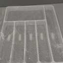 Bellsal Silverware Organizer 6 Slots Silverware Tray for Drawer Utensil Organizer Cutlery Flatware Organizer for Kitchen Plastic