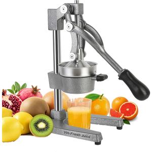juice.Hand Press Juicer Machine, Manual Orange Juicer and Professional Citrus Juicer for Orange Juice Pom Lime Lemon Juice,Home and Commercial Extractors Squeezer, Easy to Clean, Gray (grey)