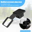 2 x 2 Inch Trailer Hitch Cover, American Flag Vehicle Square Mouth Protection Hook Dust-Proof Plug Cap, Auto Receiver Tube Hitch Plug Insert Accessories, Universal for SUV Truck RV (Black
