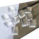 10 Pcs 3/4" x 3/4" x 3/4" Clear Acrylic Square Cubes Blocks - All Sides Polished, Plexiglass Plastic Cube Rod Peg