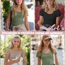 3 Pack Girls Shirts Scoop Neck Ribbed T Shirts Teens Short Sleeve Slim Fit Summer Tees for Kids Age 5-14