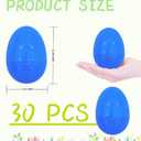 Plastic Easter Eggs for Holiday Decorations and Celebrations, 30 Pcs (Blue)