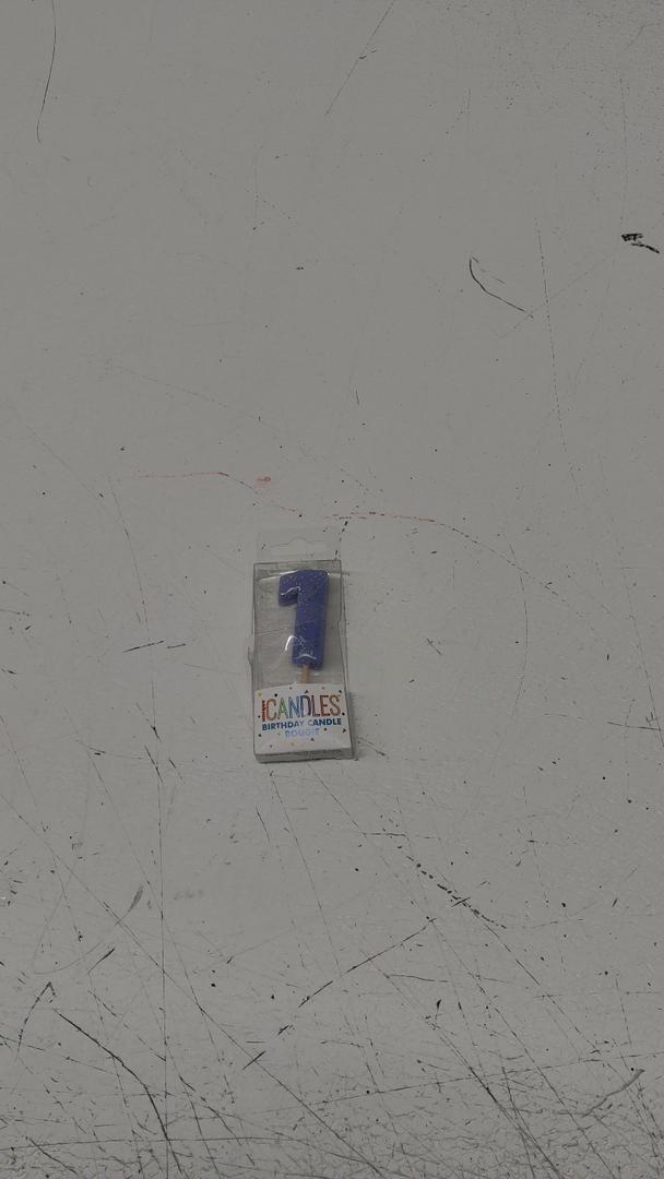 Blue Number 1 Birthday Candle