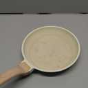 CAROTE 8 Inch Non Stick Frying Pan with Lid,White Granite Nonstick Skillet Omelet Pans, Egg Pan Granite Cookware, PFOS & PFOA Free