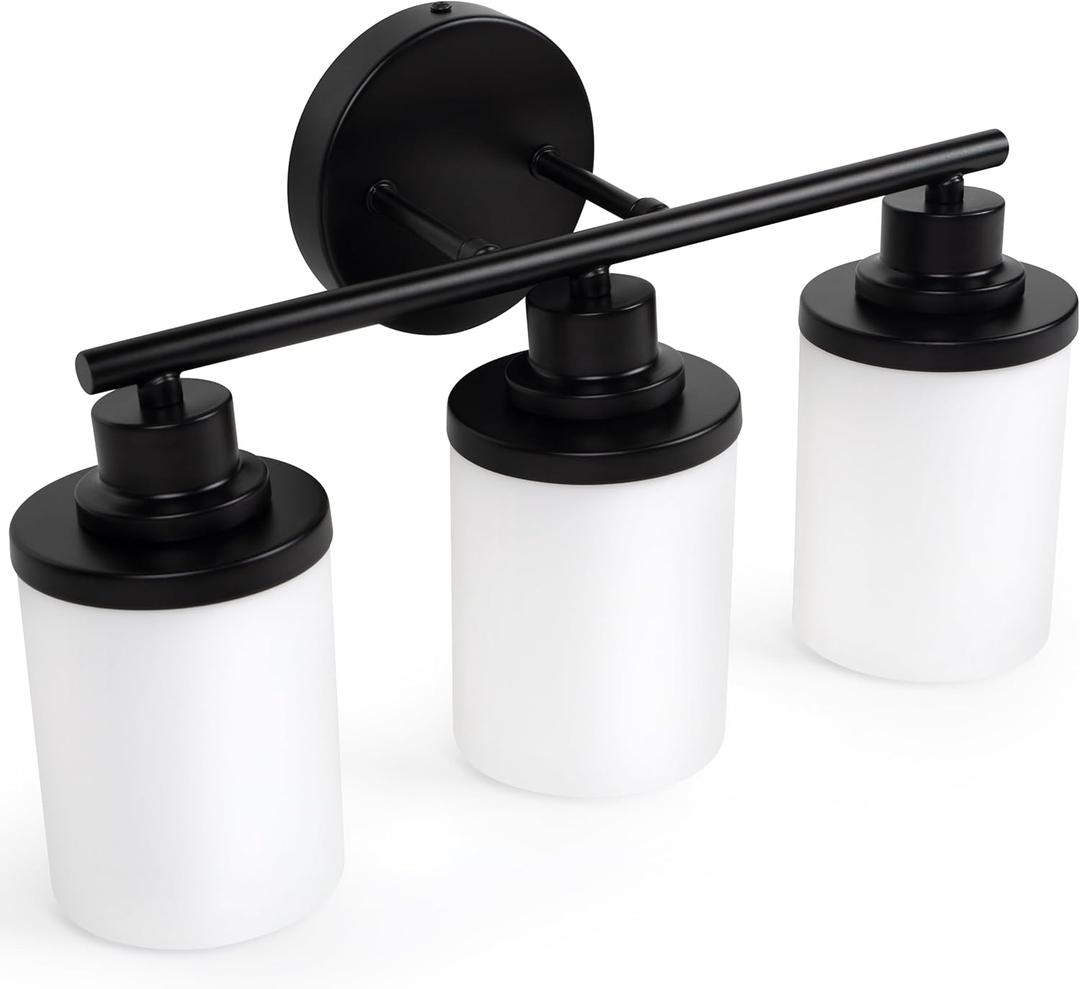 Holim Bathroom Vanity Light Fixture, 3-Light, Wall Mount
