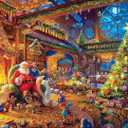 1000 Piece Cardboard Jigsaw Puzzles, Beautiful Christmas Puzzle - Every Piece Unique, Softclick Technology for 27x20 Inch