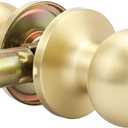 Goldenwarm Gold Interior Door Knobs, Bedroom Door Knob, Door Knobs Interior Bulk, Brushed Gold Privacy Door Knob for Bedroom or Bathroom(1 Pack)