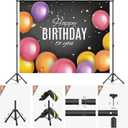 Backdrop Stand 108ft (WH) Adjustable Backdrop Support Ground Kit Photography Photo Shoot Backdrop Stand for Parties with Sandbags, Spring Clips, Carrying Bag