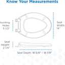 Gerber Elongated Toilet Seat with Cover, Soft Close, No Slam, Quick & Easy Install, Heavy-Duty Plastic, Adjustable Fit for Standard Elongated Toilets, Durable & Fade-Resistant, White G0099213