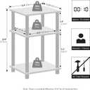 Furinno JUST Night Stand Set of 2, 3-Tier Turn-N-Tube Nightstand, Toolless Bedside Tables, End Table, Side Table with Open Storage for Bedroom, Closet, Dorm, Bathroom, Columbia Walnut